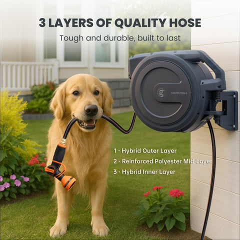 Giraffe Tools AW30 stop-ball-protection guards the hose during retraction