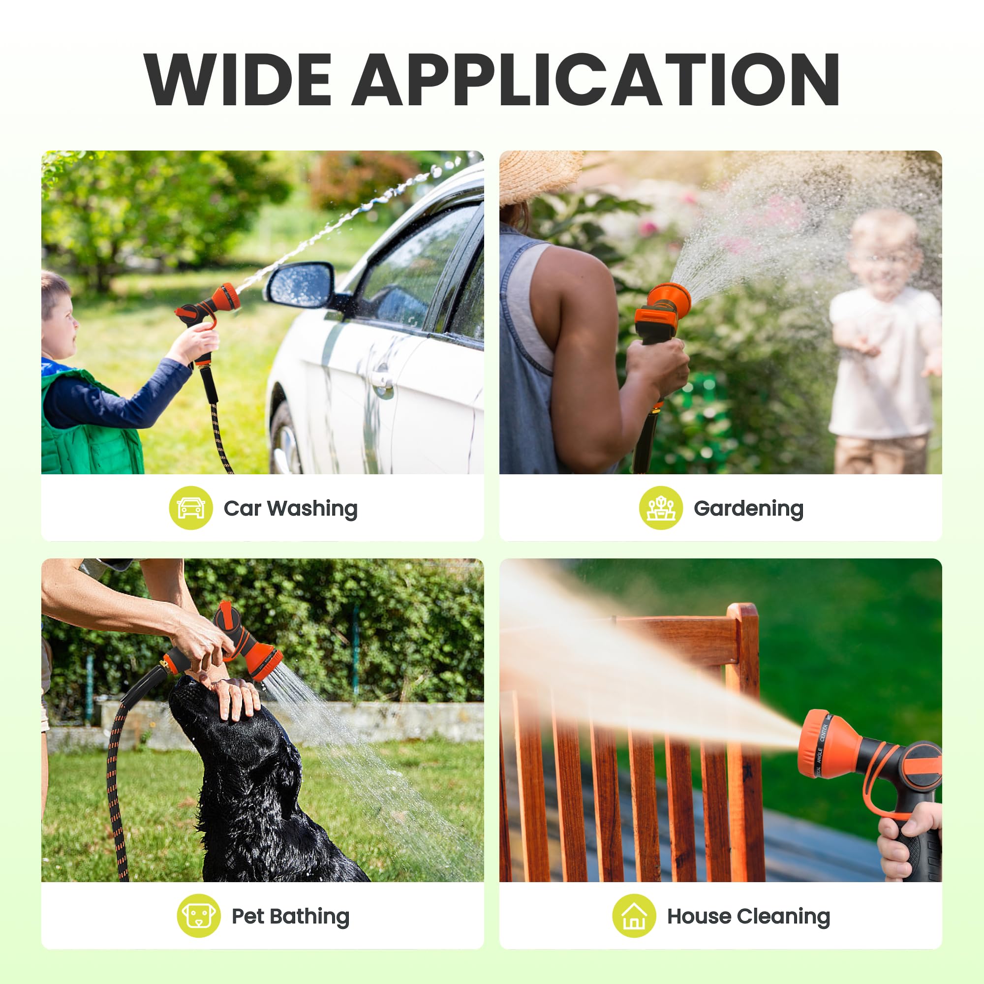 Giraffe Tools durable PVC core handles high pressure for reliable garden work.
