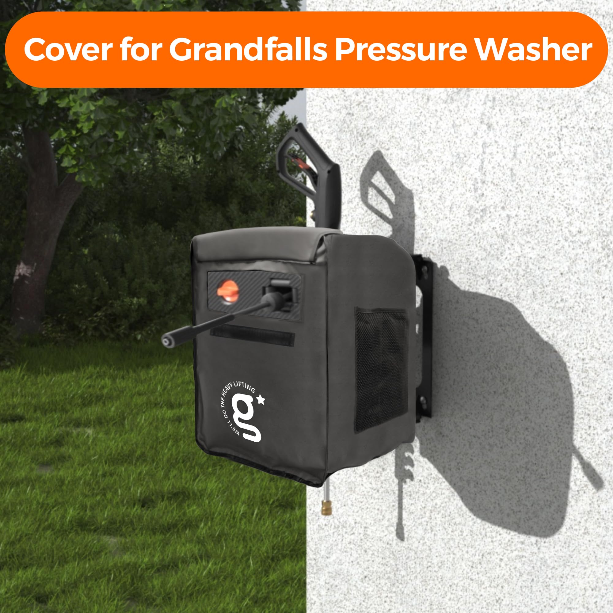 Giraffe Tools G20 cover side mesh pockets keep accessories organized.