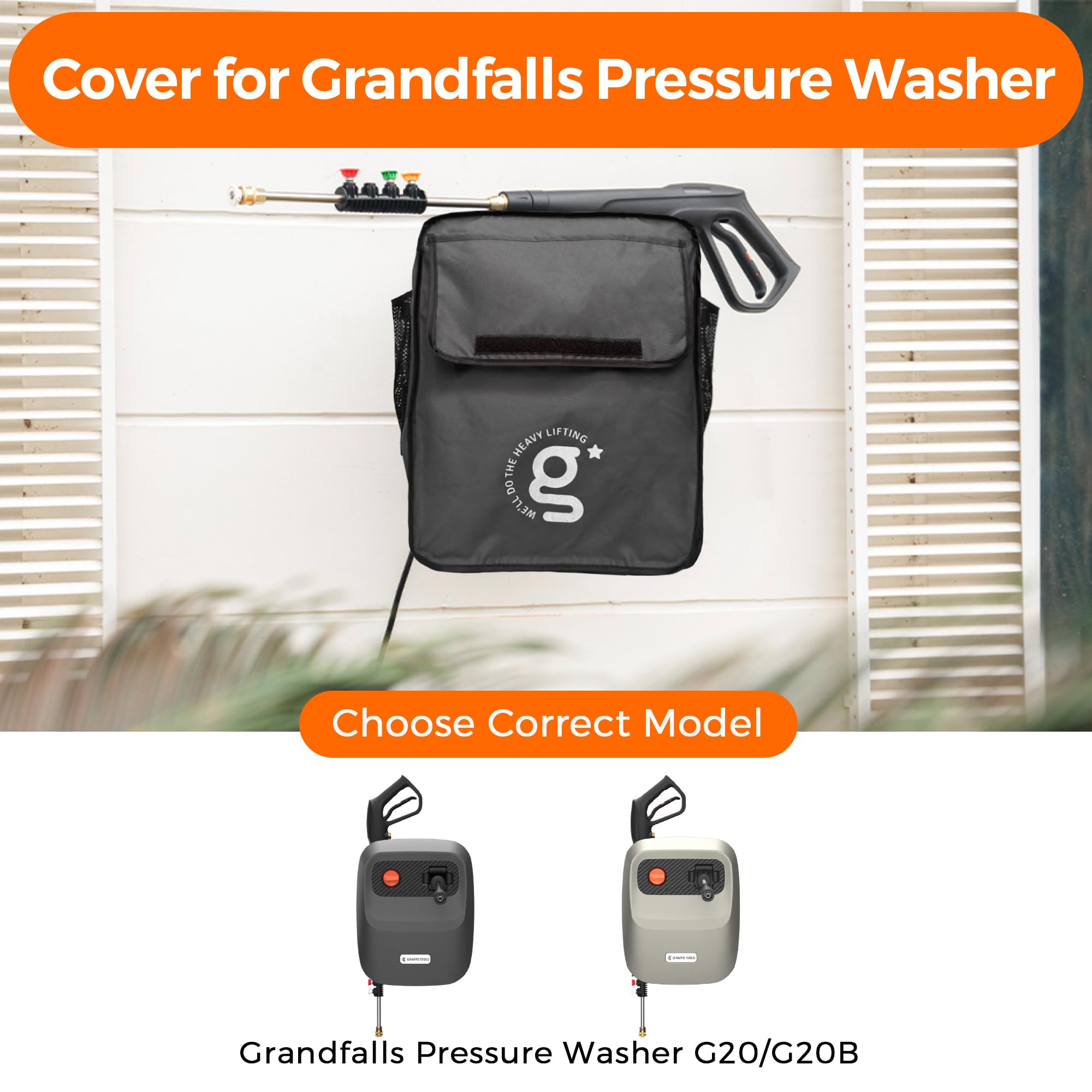 Giraffe Tools G20 cover anti-UV fade-resistant finish shields sunlight exposure.