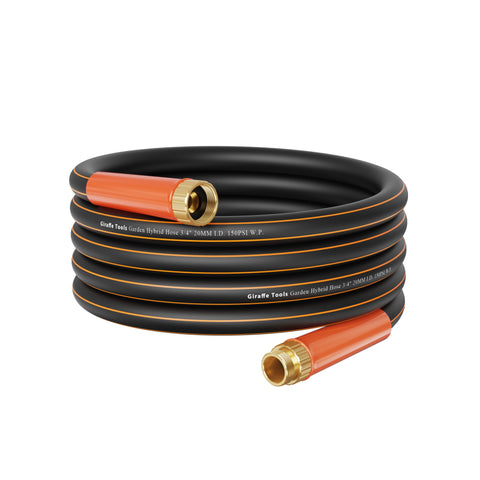 Giraffe Tools garden hose 25ft compact storage for tidy yard organization.
