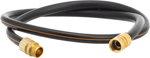Giraffe Tools garden hose demonstrates 5-8 custom length for precise setups.