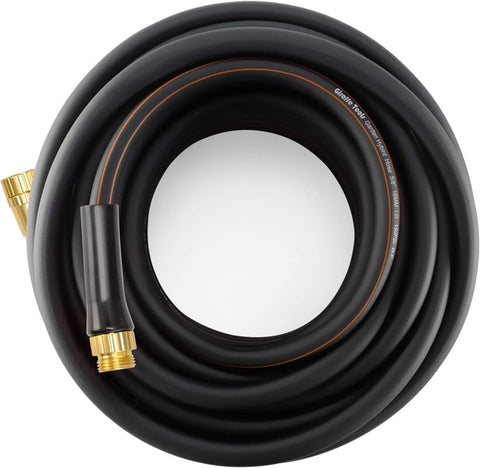 Giraffe Tools garden hose 50ft with extended reach for efficient watering.