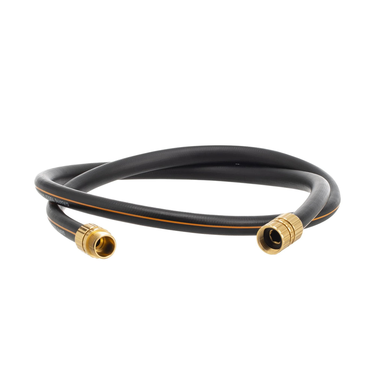 Giraffe Tools garden hose with custom length for precise yard watering.