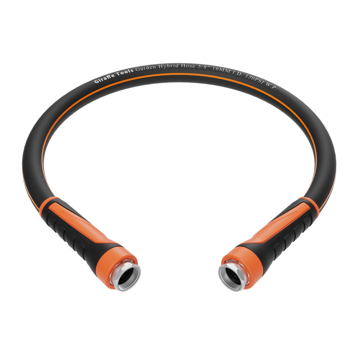 Giraffe Tools garden hose 58-inch extended for long reach with reliable water flow.