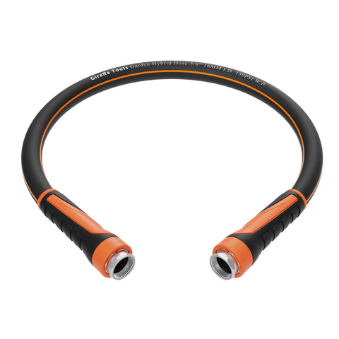 Giraffe Tools garden hose 58-inch extended for long reach with reliable water flow.