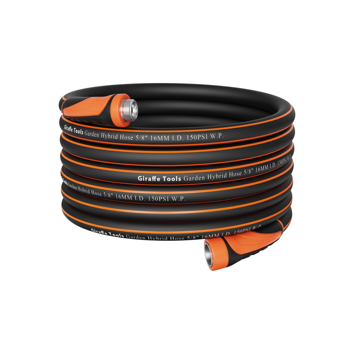 Giraffe Tools garden hose 75ft with swivel handle for tangle-free watering