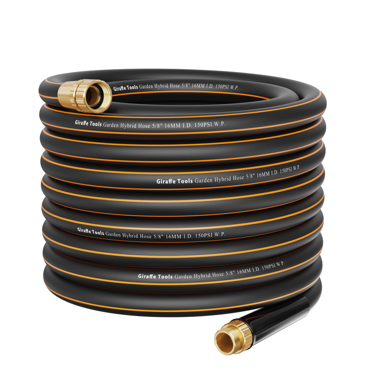 Giraffe Tools garden hose 75ft unfurls smoothly for wide-yard watering and extended reach