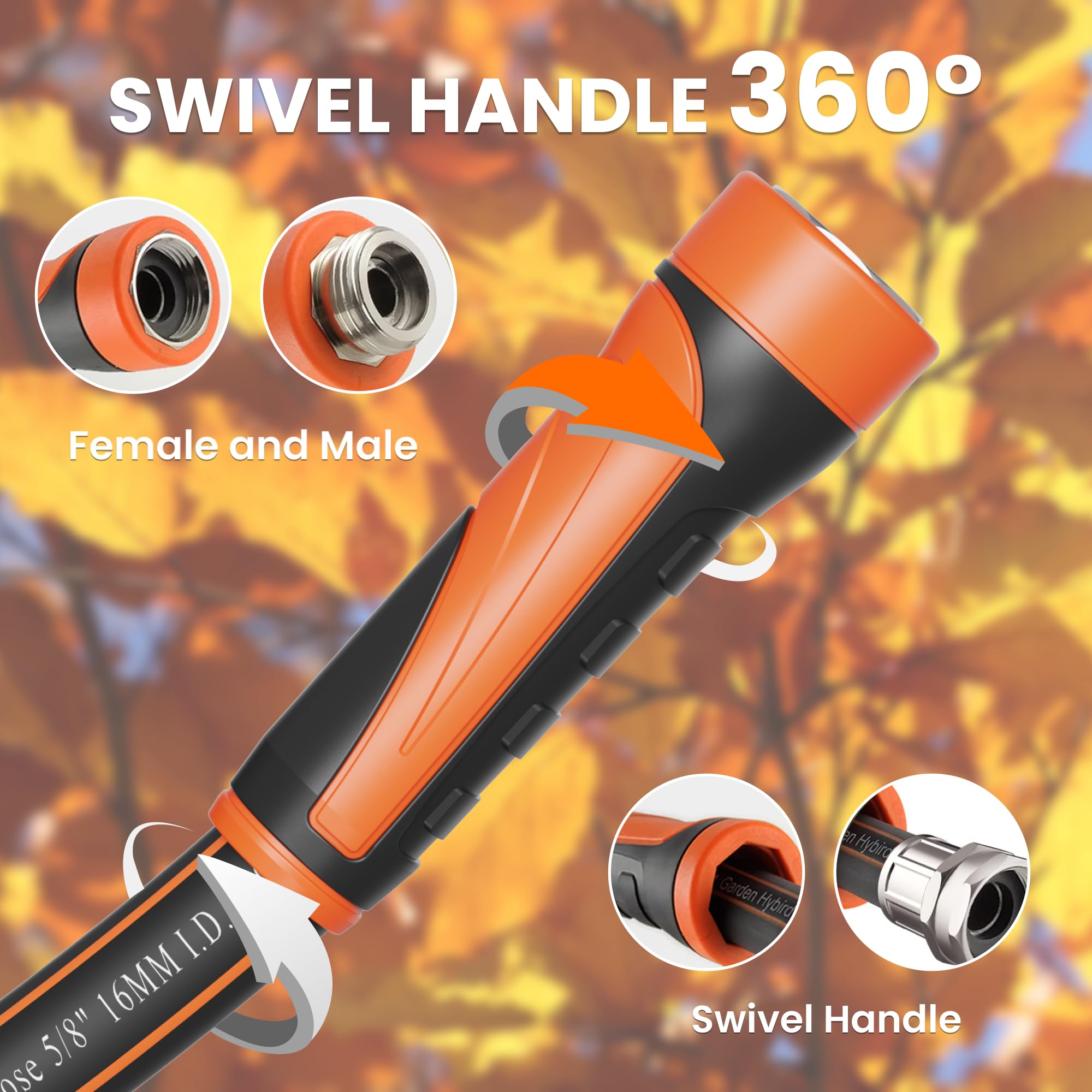 Giraffe Tools nickel fittings provide leak-proof connections.