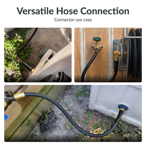 Giraffe Tools garden hose nickel fittings offer leak-proof, secure connections.