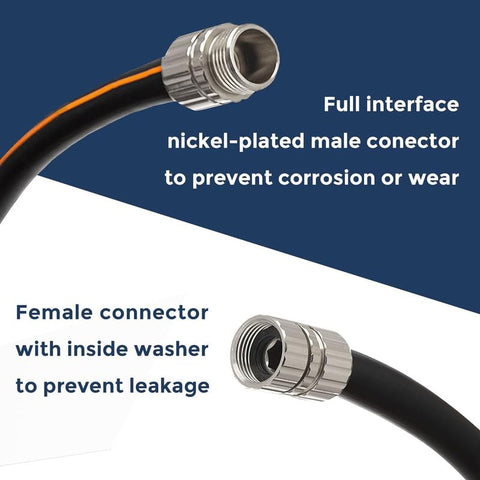 Giraffe Tools nickel-plated fittings prevent leaks for secure connections.