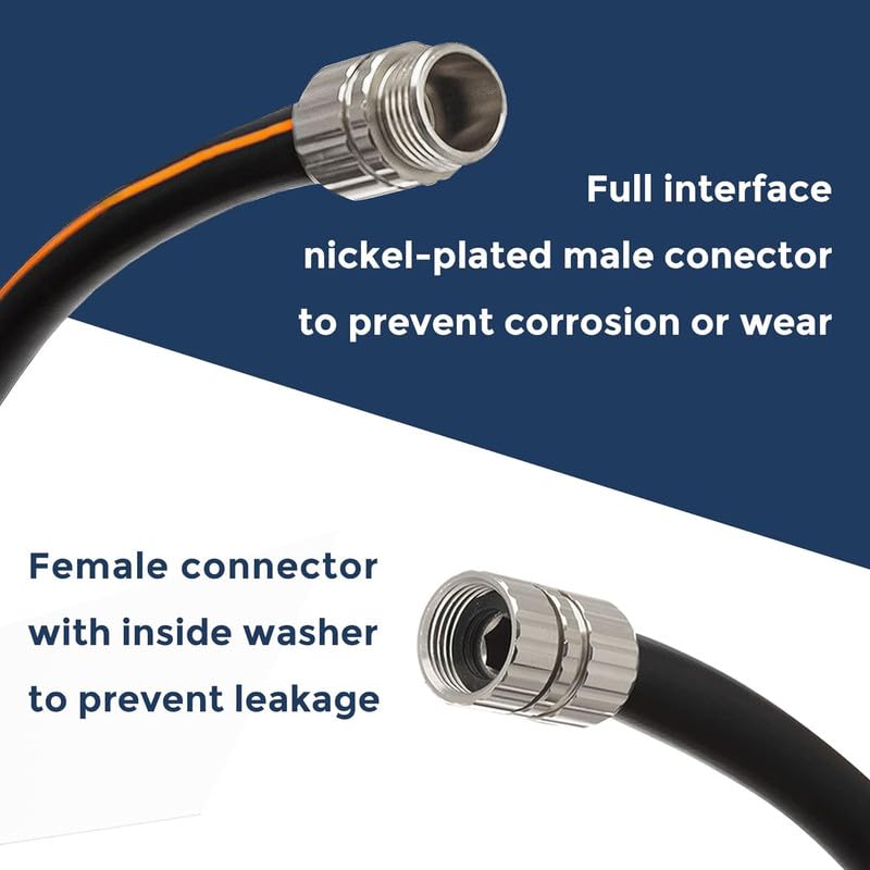 Giraffe Tools no kink hose that lays flat for tidy storage.