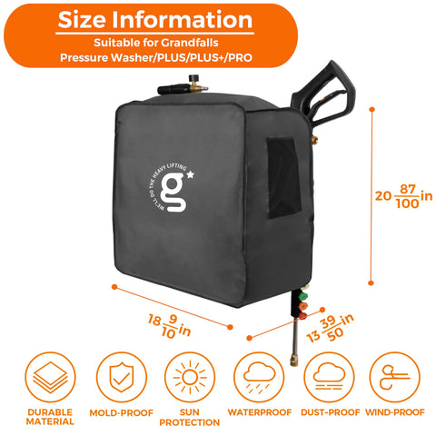 Giraffe Tools Grandfalls cover Pro guards outdoor units with weatherproof protection.