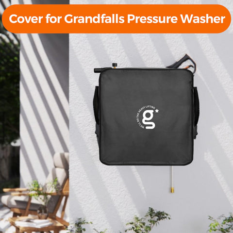 Giraffe Tools Grandfalls cover side pockets store nozzles and foam pots.