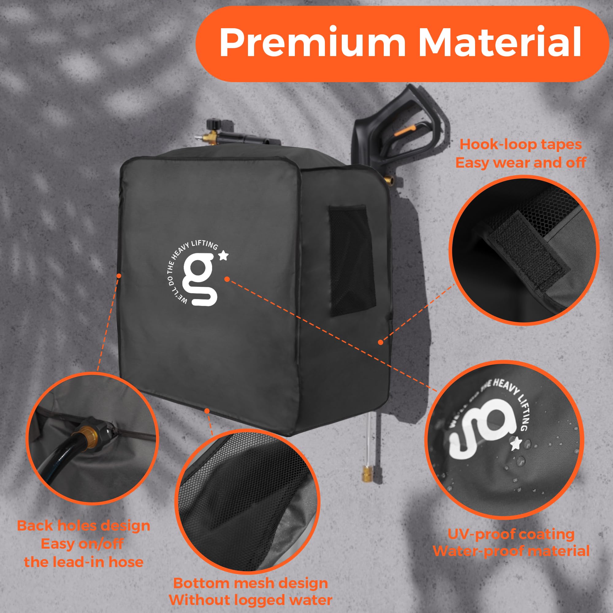Giraffe Tools Grandfalls cover UV-resistant keeps color from fading.