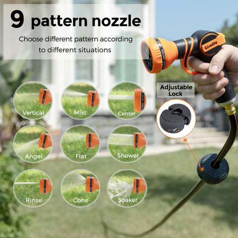 Giraffe Tools 3-layer abrasion-resistant hose resists leaks and wear.