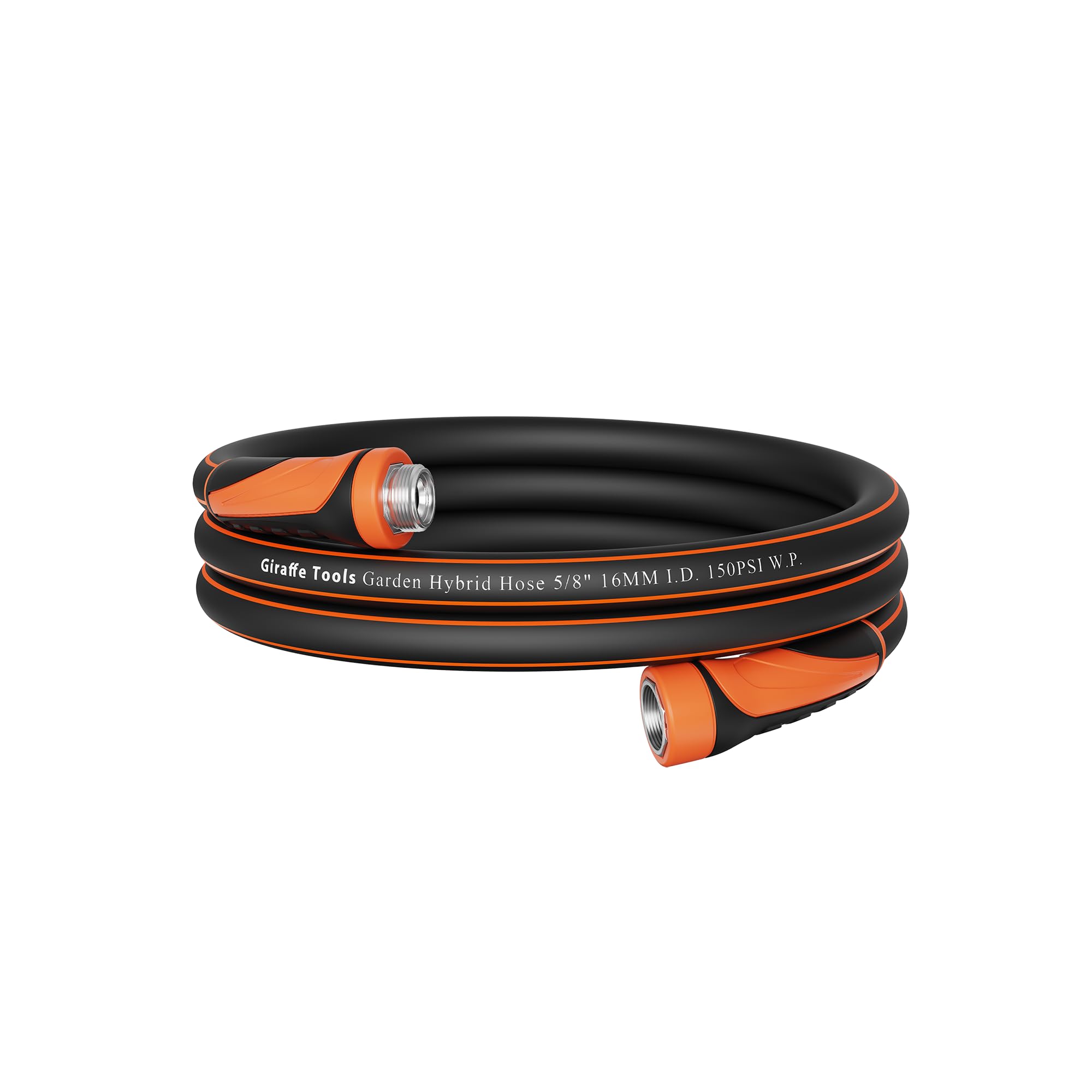 Giraffe Tools hose with hybrid material offers lightweight durability for daily watering.