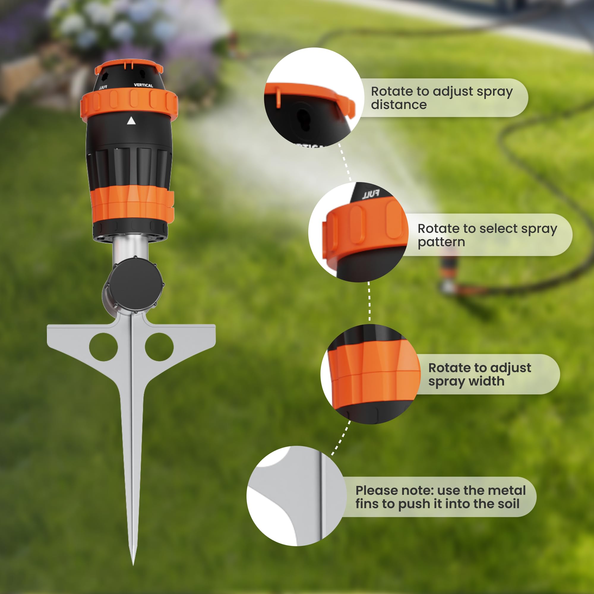 Giraffe Tools brass 2-way splitter enabling two high-pressure outlets for efficient watering.