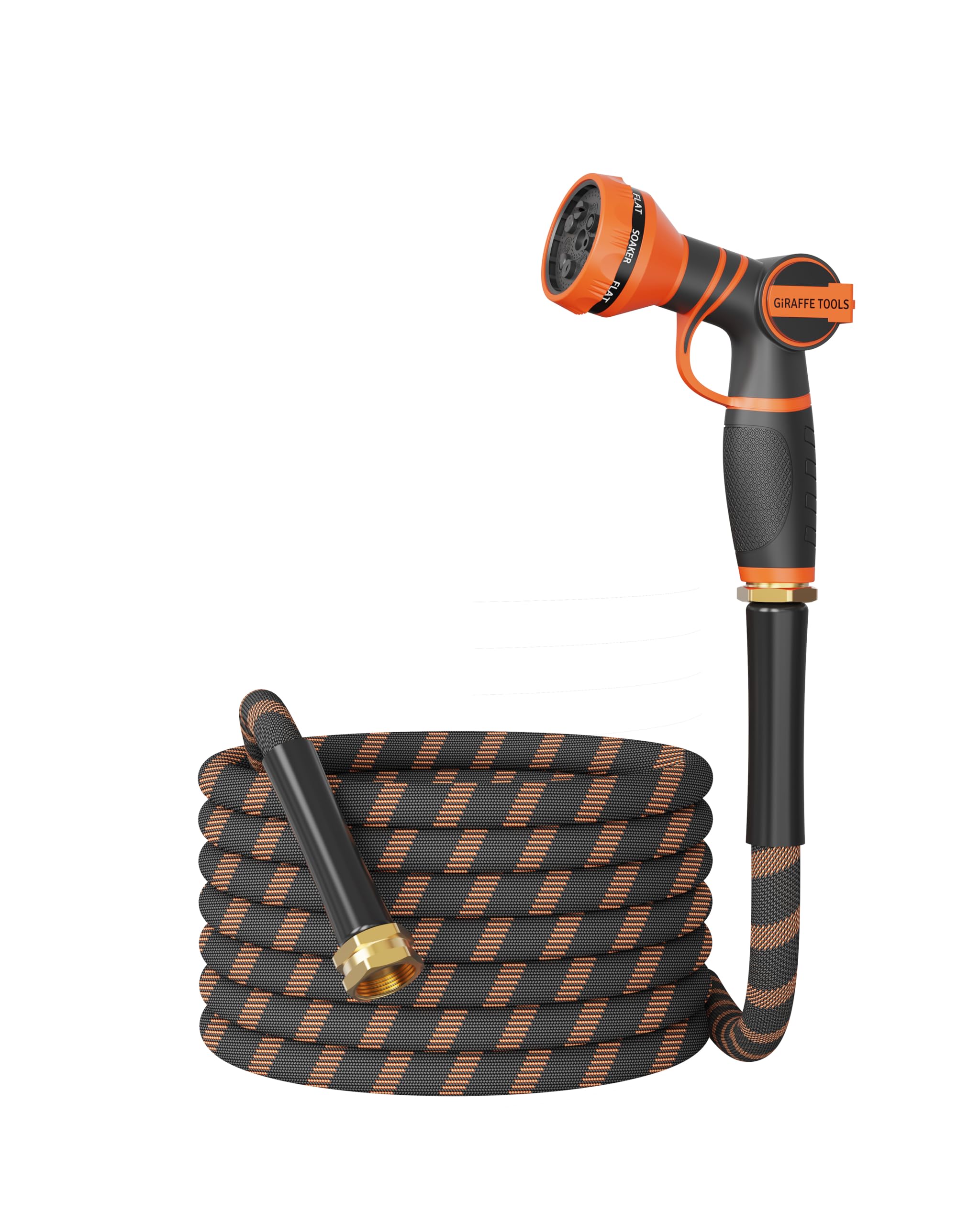 Giraffe Tools non-expandable hose 25ft exterior shows durable construction for gardening.