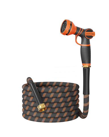 Giraffe Tools non-expandable hose 25ft exterior shows durable construction for gardening.