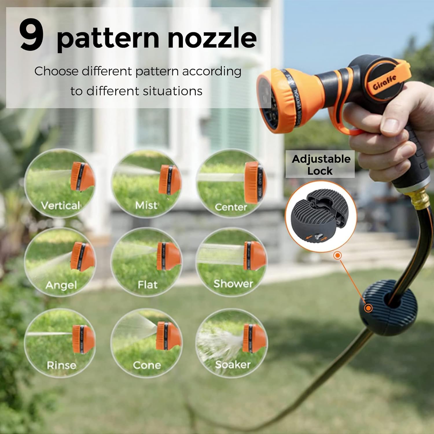 Giraffe Tools wall-mounted reel withstands outdoor conditions with durable hybrid hose