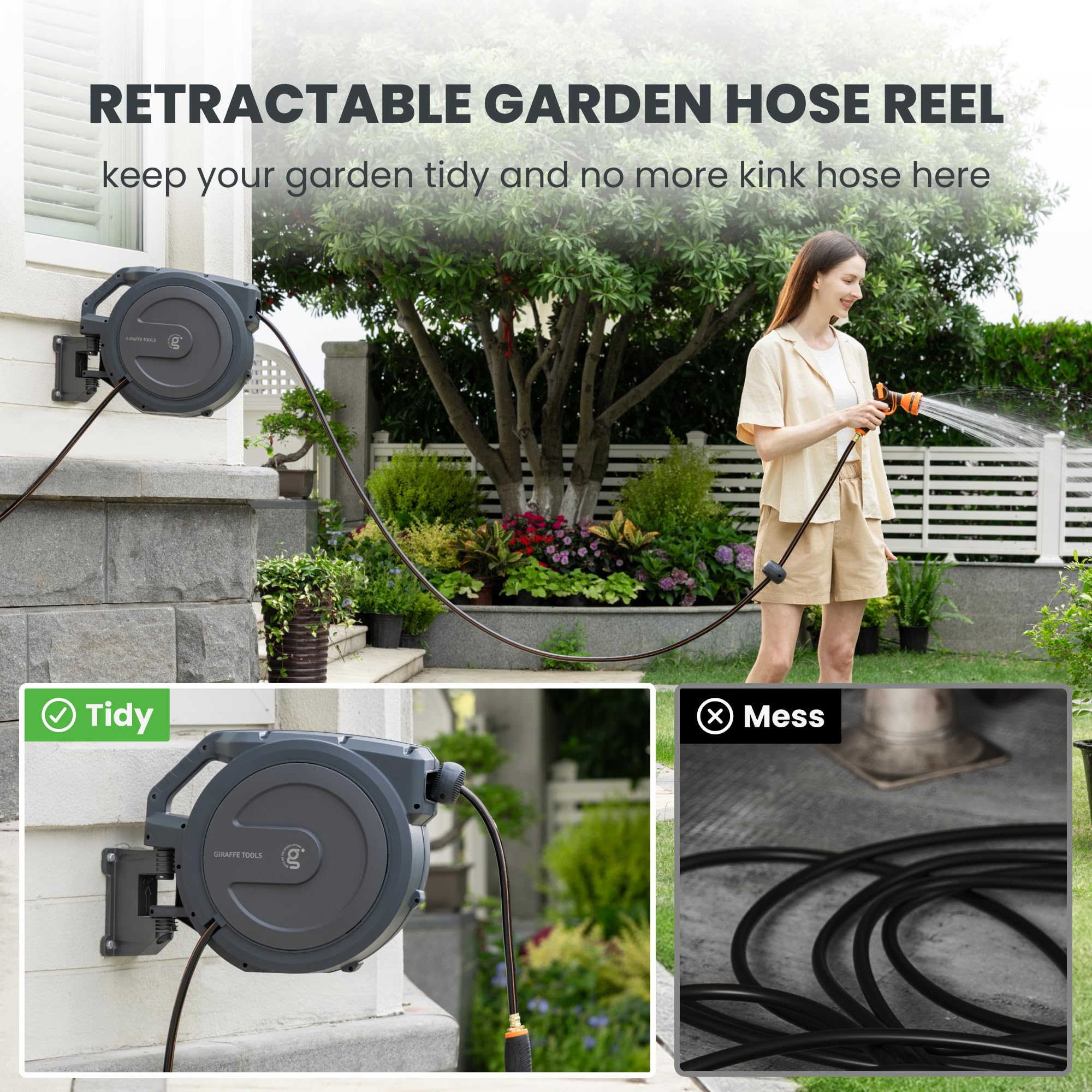 Giraffe Tools PRO wall mount bracket secured for outdoor use.