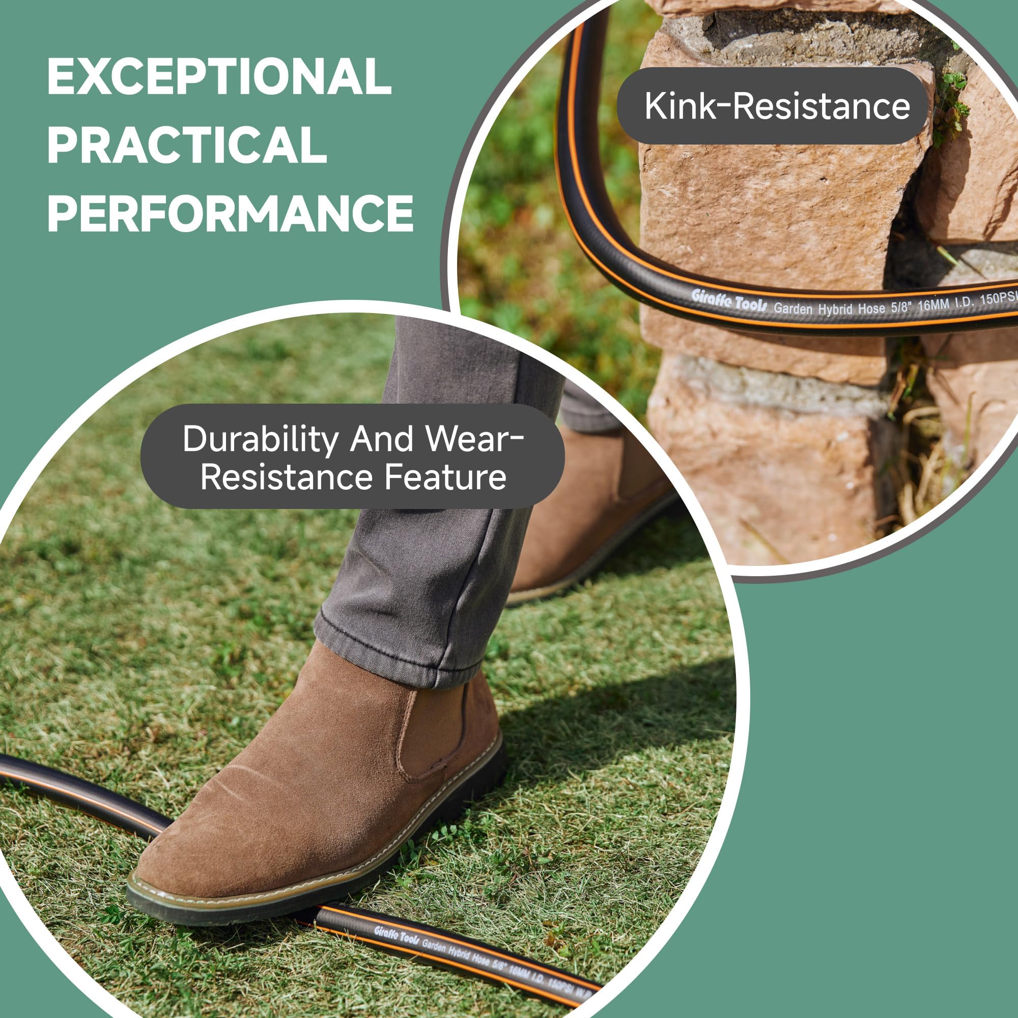 Giraffe Tools reusable hose—adjust in seconds with fittings