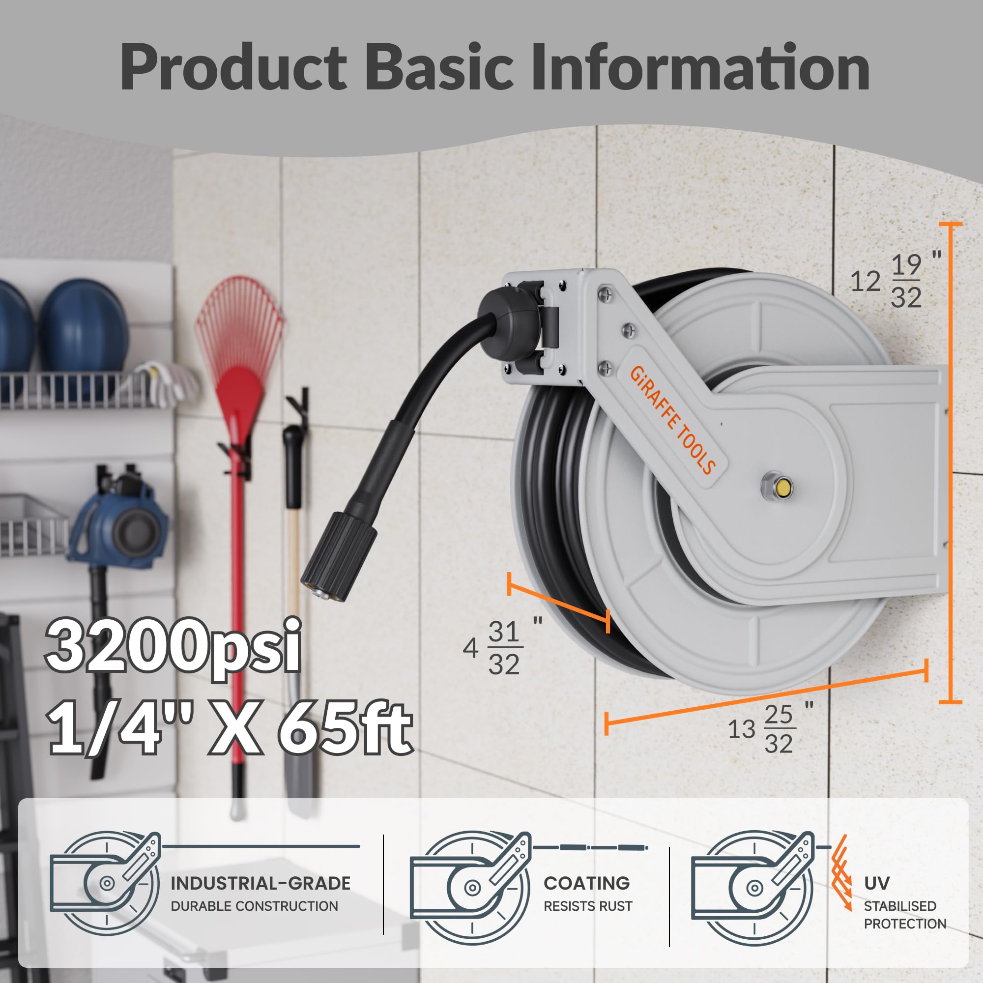 Giraffe Tools solid swivel connection supports leak-free operation