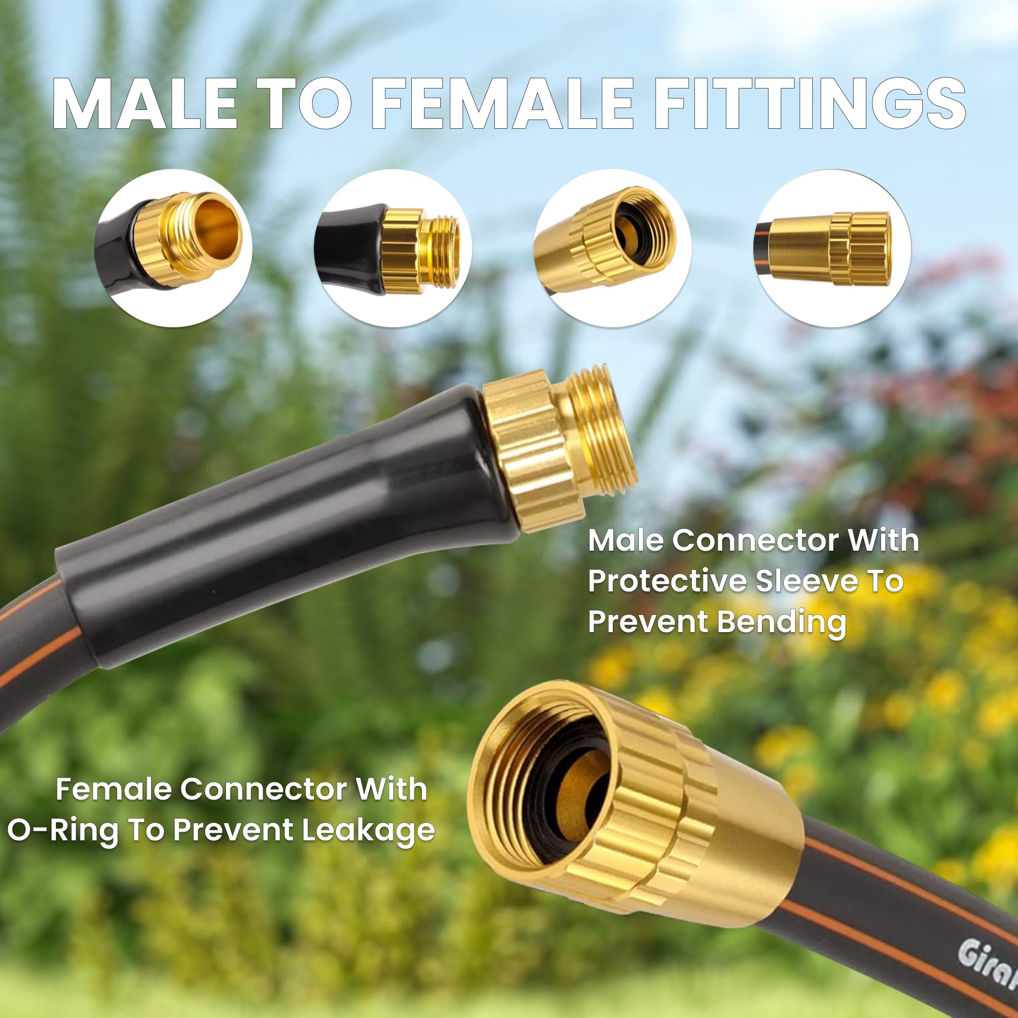 Giraffe Tools swivel handle enables easy, tangle-free connections