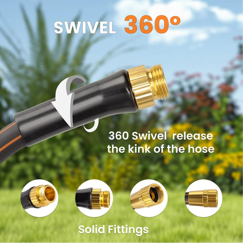 Giraffe Tools swivel handle hose enabling twist free setup