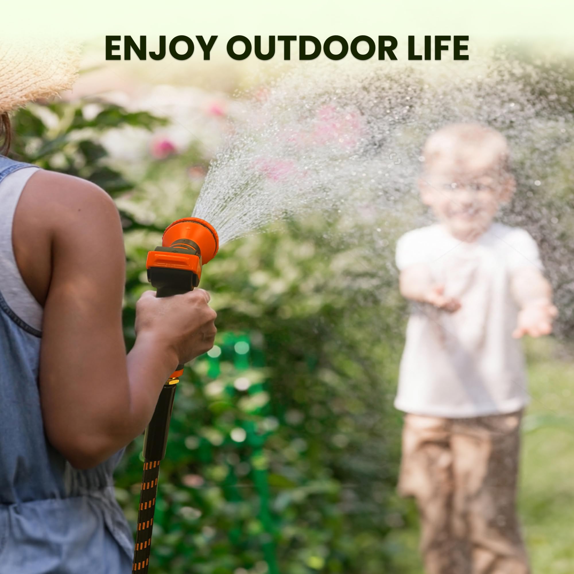 Giraffe Tools garden hose suits multiple tasks from lawn care to car cleaning.
