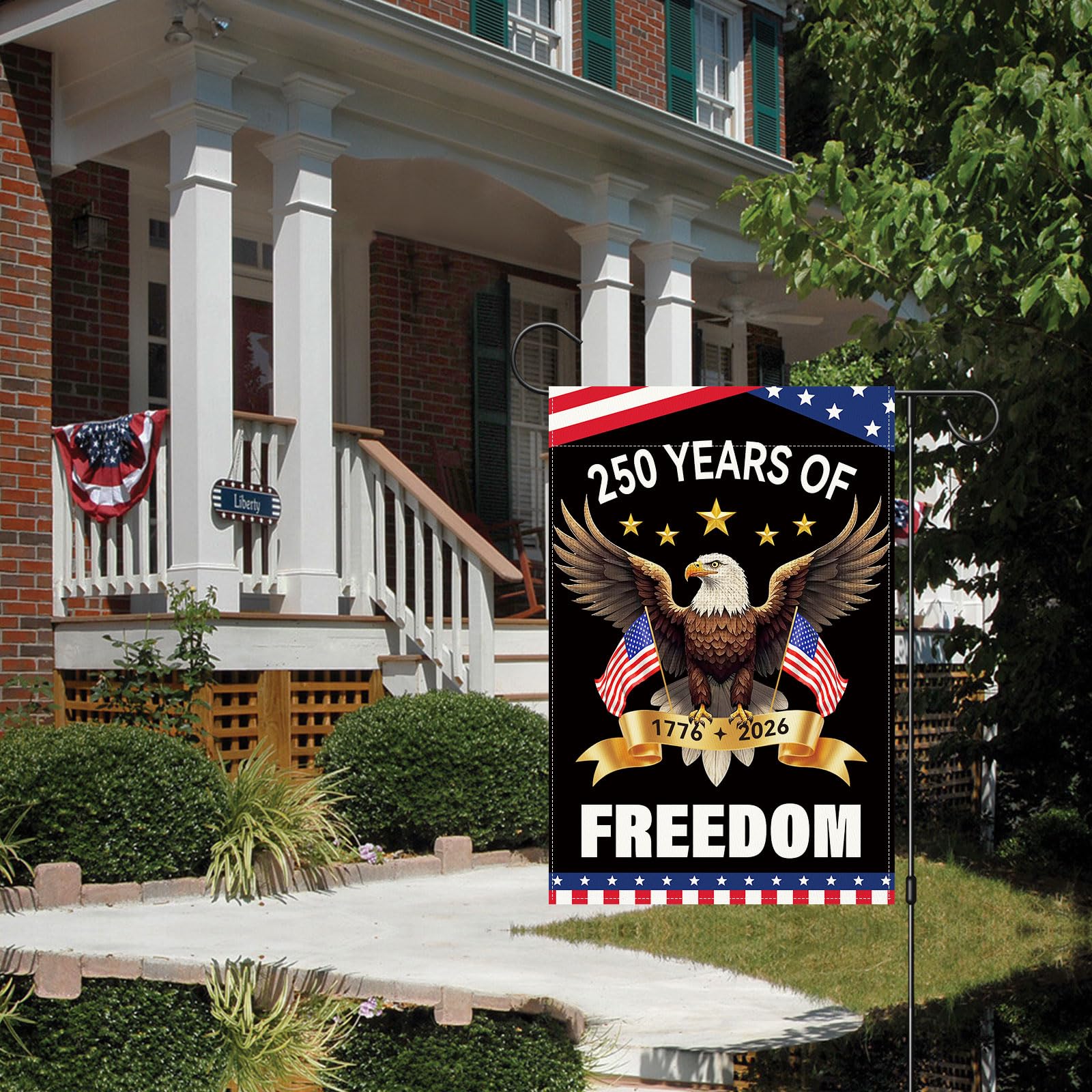 Girlly decorative yard flag perfect for porches and patios.