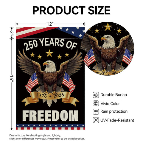 Girlly patriotic garden flag double-sided design enhances visibility from both sides.