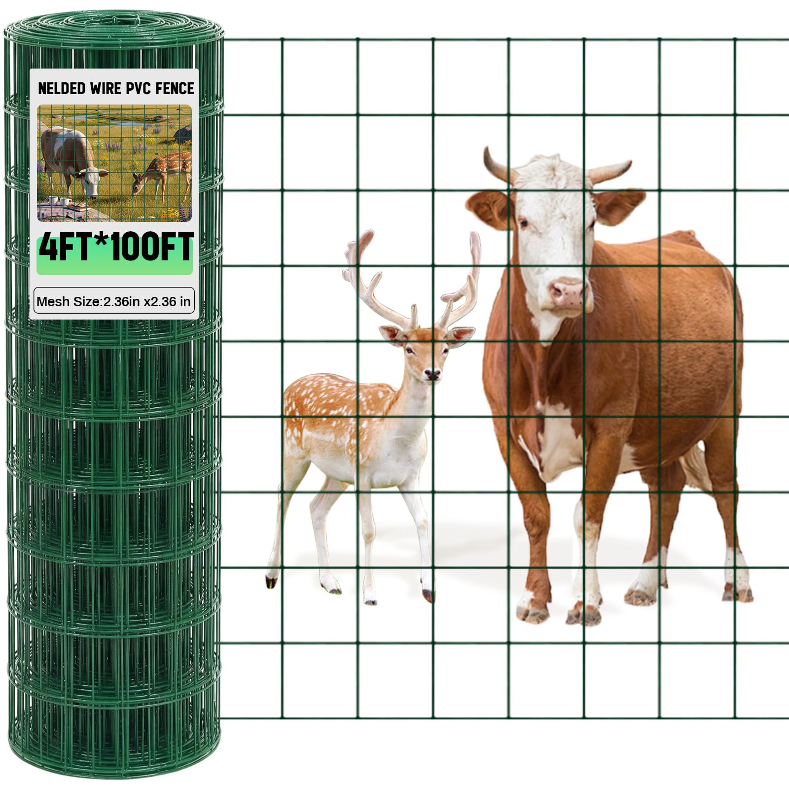 Gisafai 16g galvanized welded wire fence with green PVC coating protects a garden.