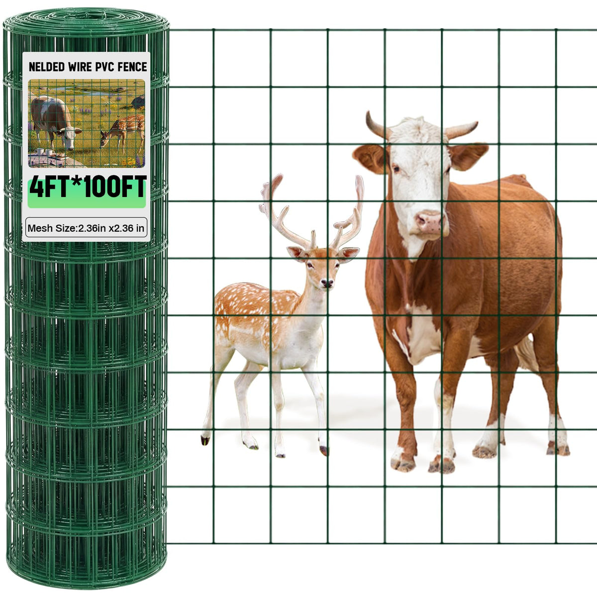 Gisafai 16g galvanized welded wire fence with green PVC coating protects a garden.