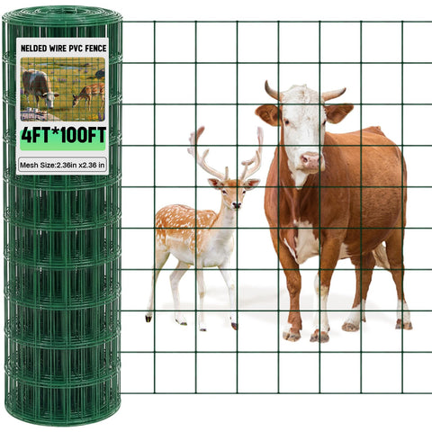 Gisafai 16g galvanized welded wire fence with green PVC coating protects a garden.