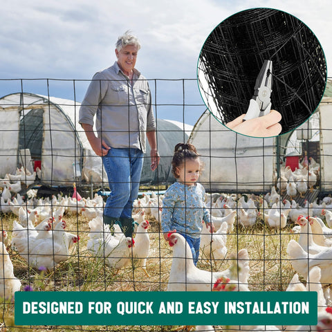 Chicken coop enclosure using Gisafai fencing for secure containment