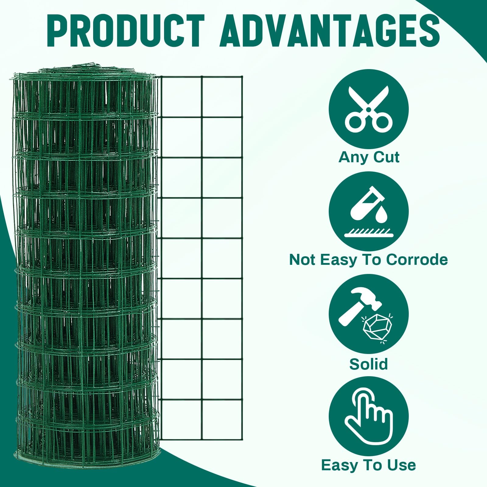 Gisafai easy-roll fence ready for quick DIY installation on posts or rails.