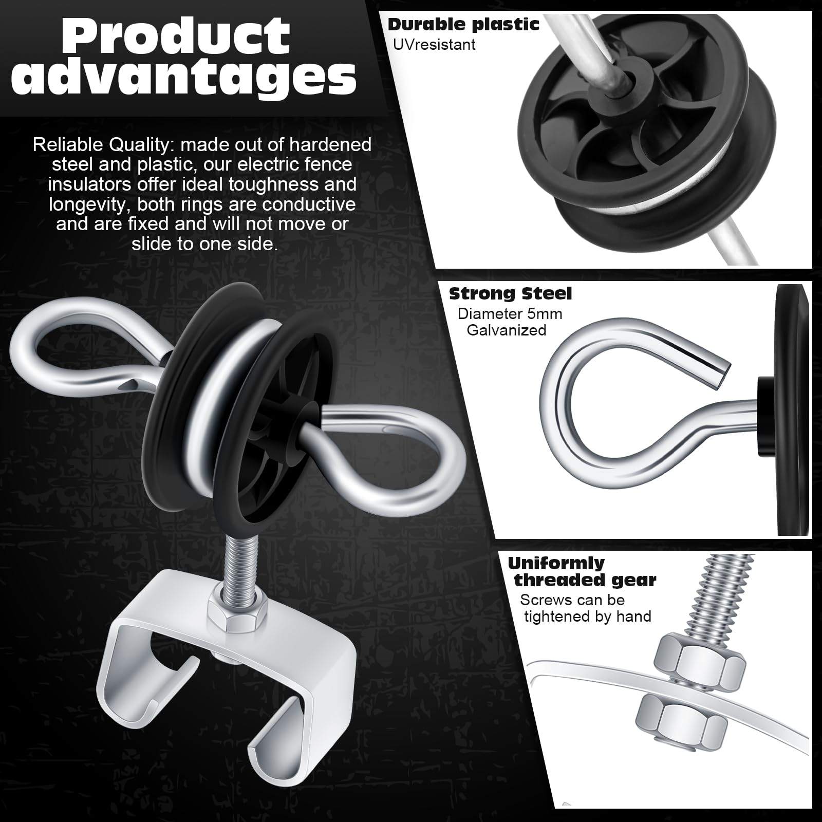 Gisafai easy-screw design installation lets you attach to wood or steel posts quickly.