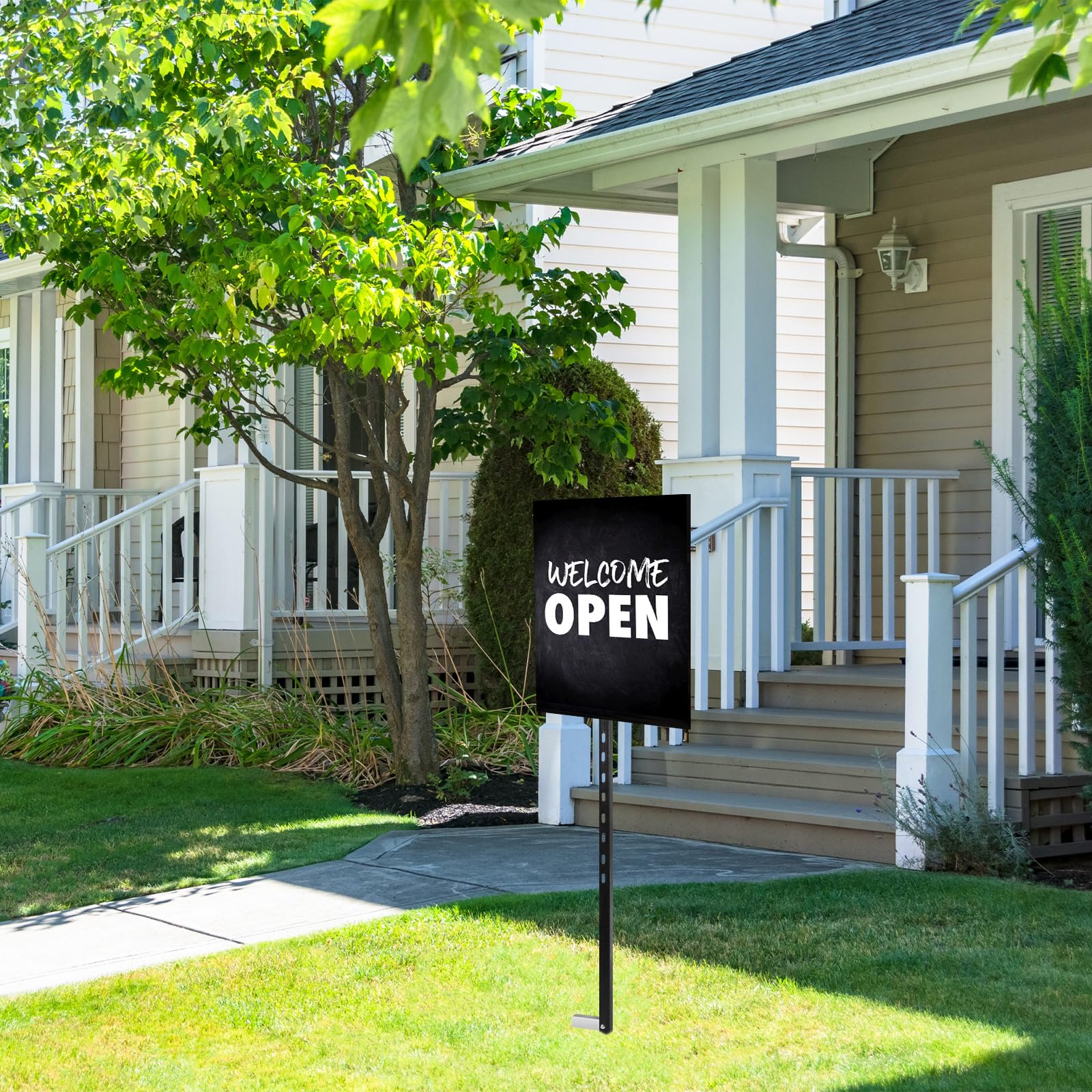 Gisafai garden lawn sign stake enhances visibility and curb appeal.