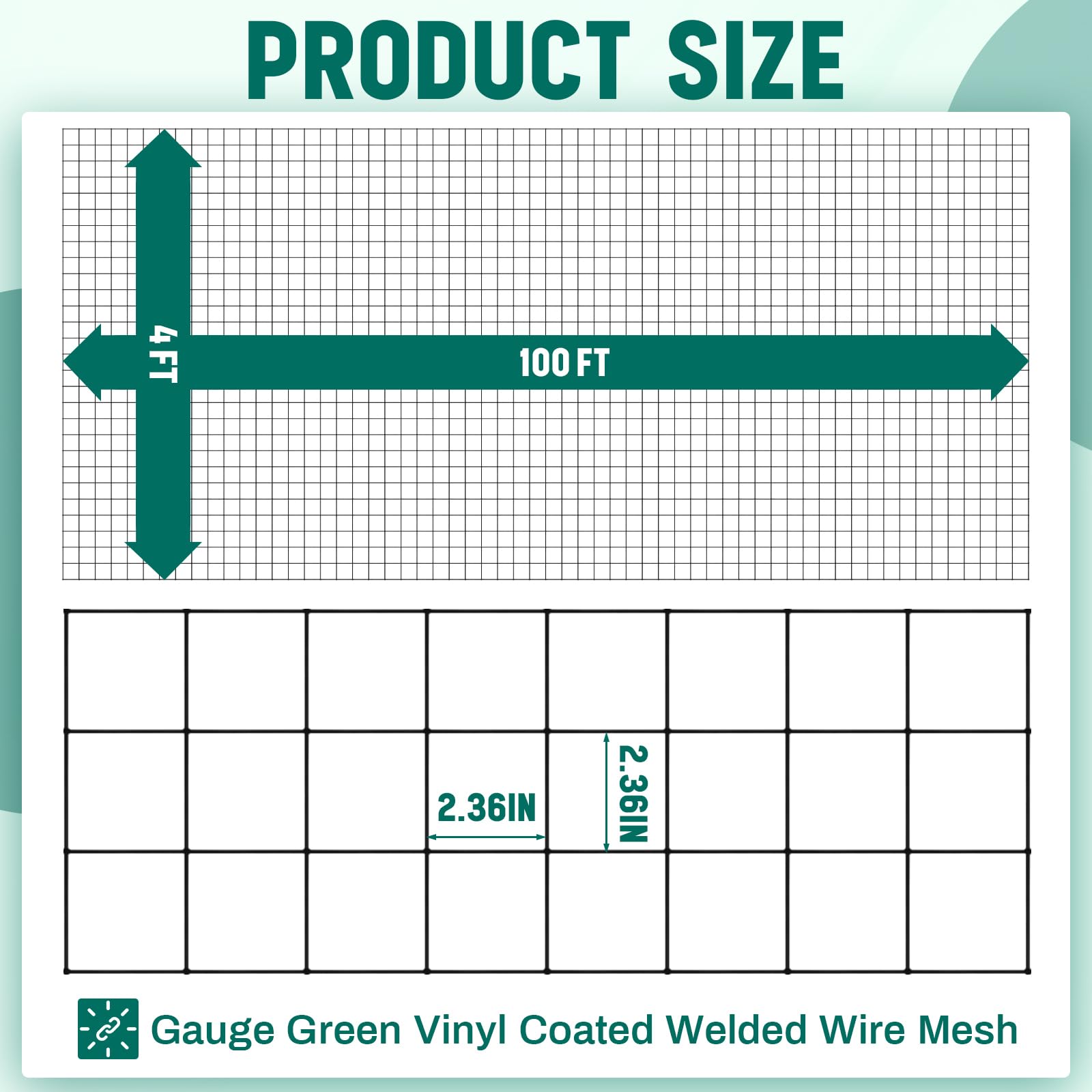 Gisafai PVC coated hardware cloth 4x100 ft resisting rust and weather