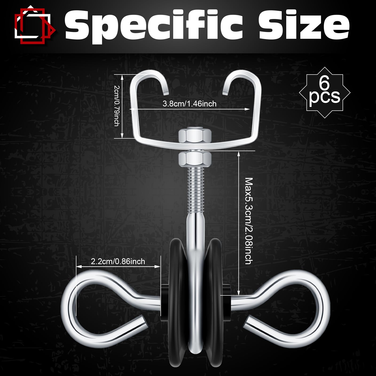 Gisafai T-post anchors with double hooks and rings for sturdy fencing