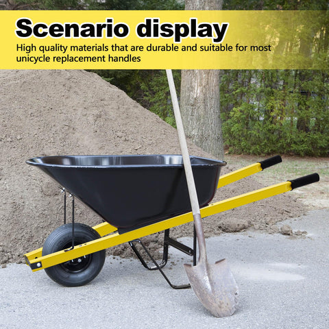 Gisafai yellow wheelbarrow handles boost grip comfort during yard work and repairs.