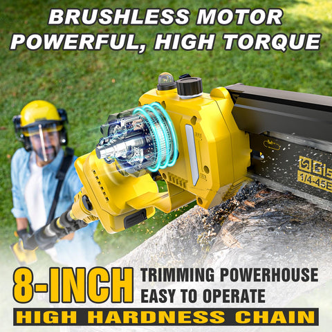 Gisam 2-in-1 pole saw with brushless motor delivers steady cutting power