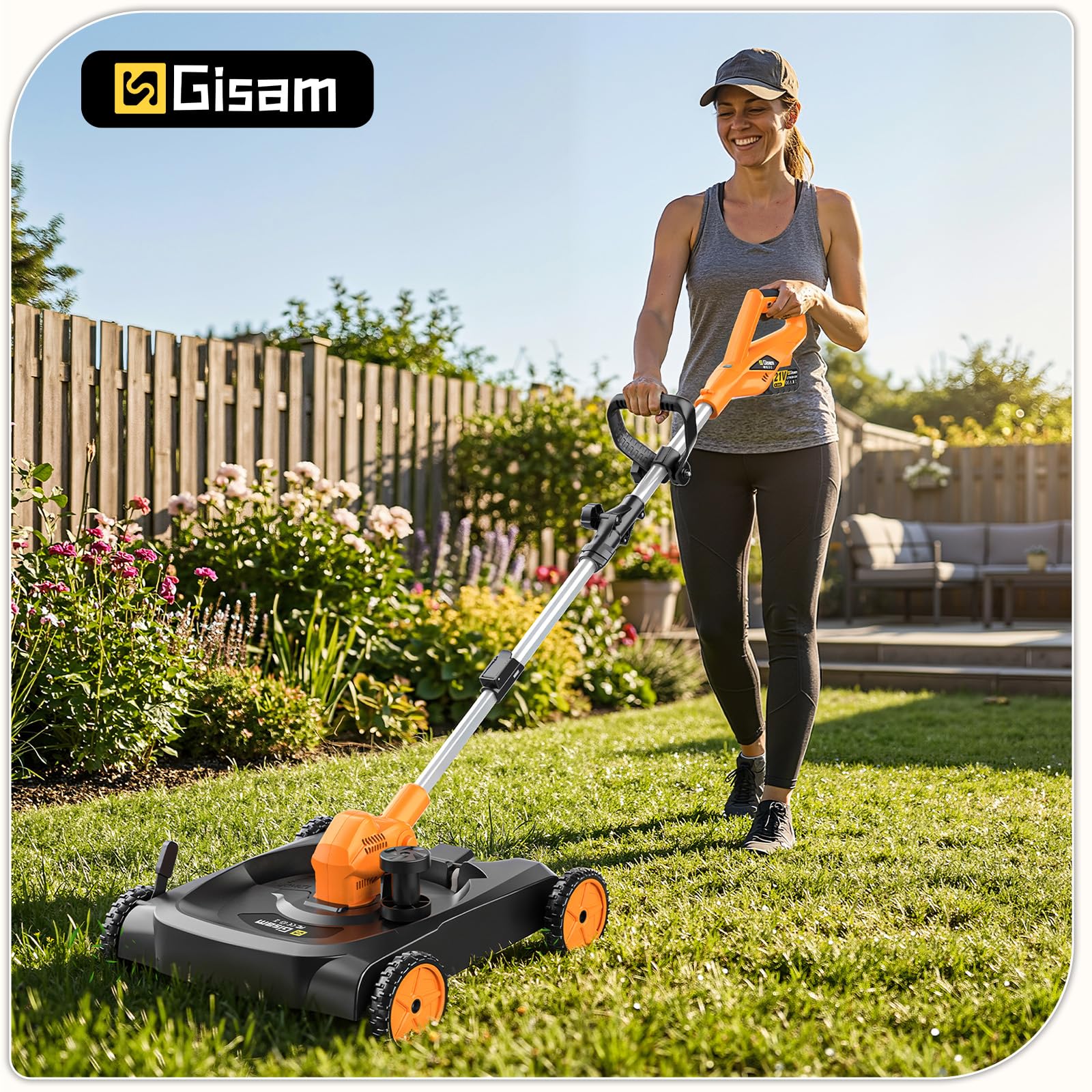 Gisam 3-in-1 weed wacker mode with string head for precise trimming