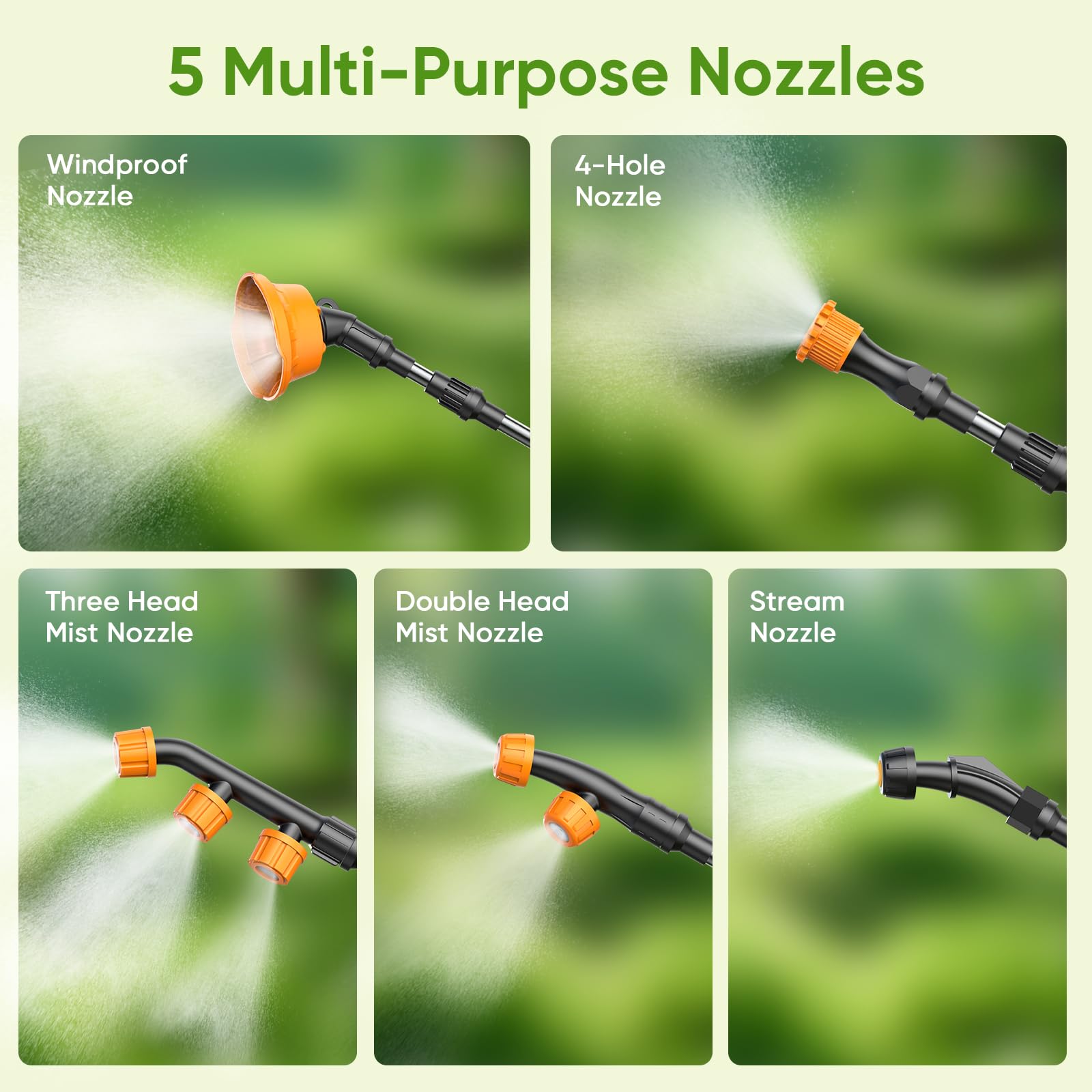 Gisam sprayer with telescopic wand extended for high reach.