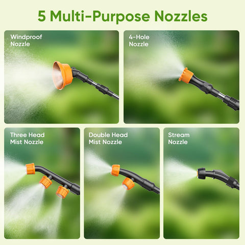 Gisam sprayer with telescopic wand extended for high reach.
