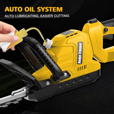 Givilo automatic blade lubrication maintains smooth cuts during use.