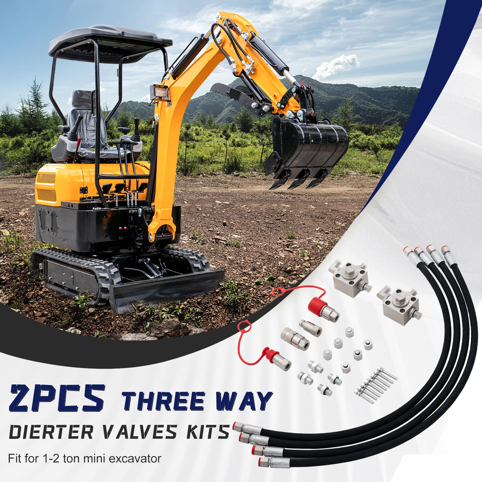 GIYI quarter-inch quick-connectors enable fast, leak-free hydraulic hookups