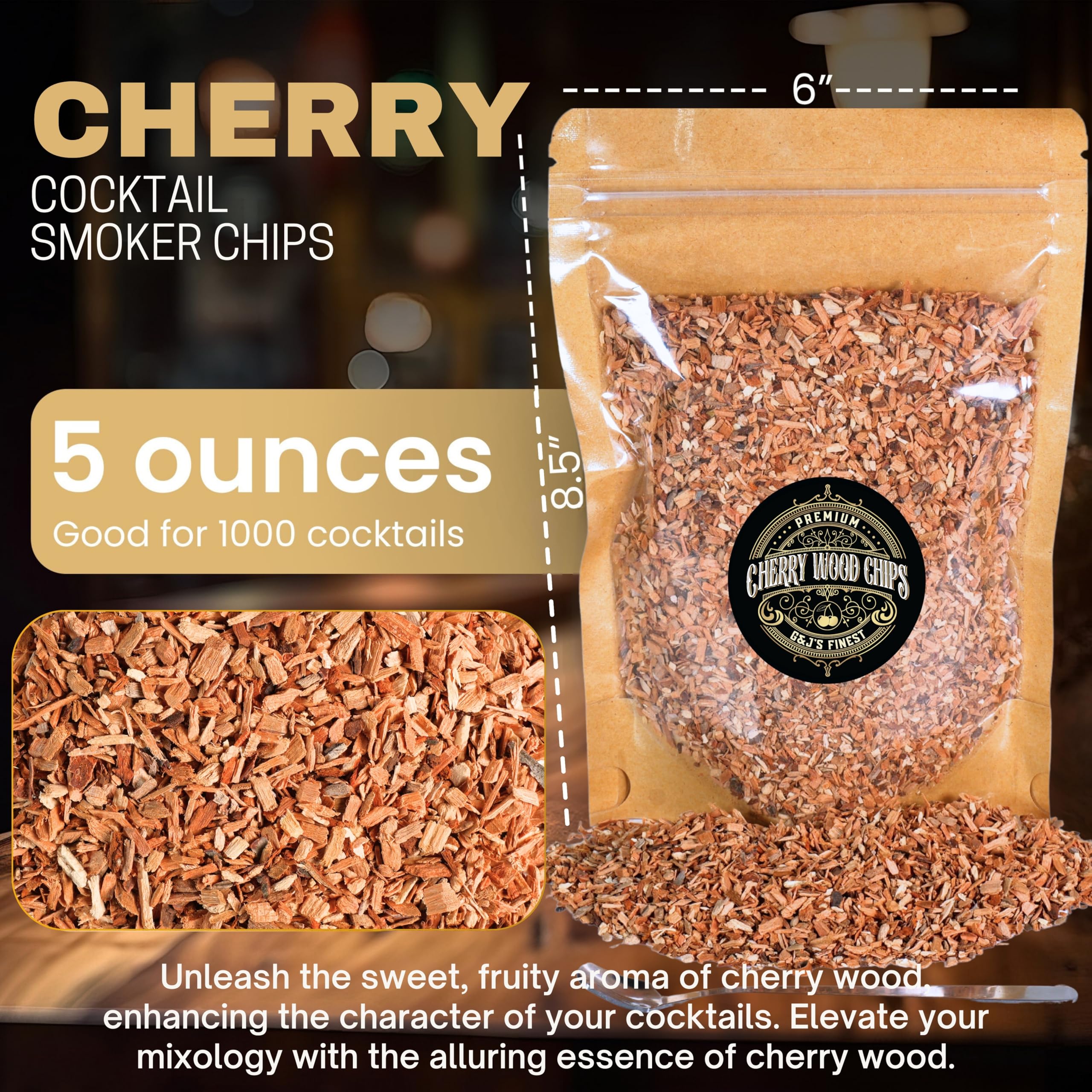 G&J's Finest cherry chips spoon in action enables easy smoke infusions.